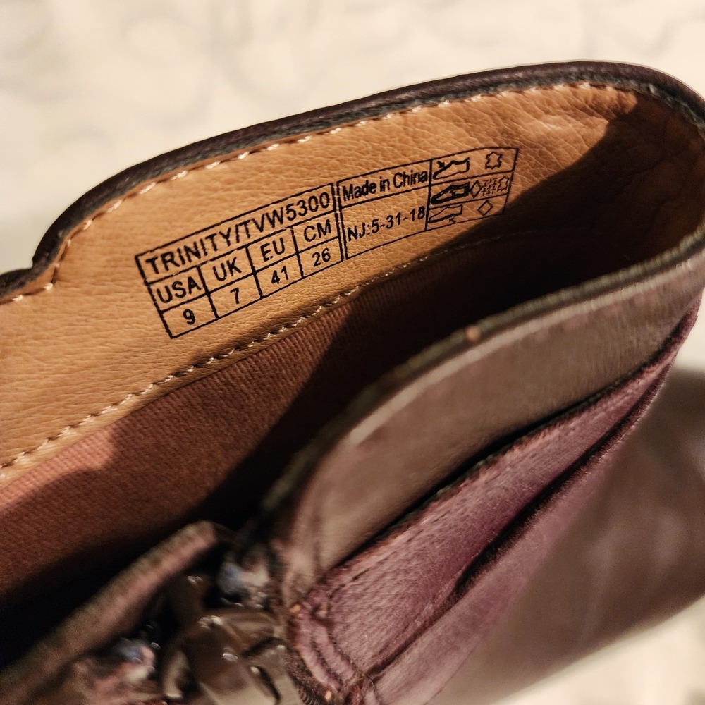 Vionic Trinity Leather Ankle Boots Size 9‎ Brown Strap Buckle Block Heel Comfort - Picture 7 of 11